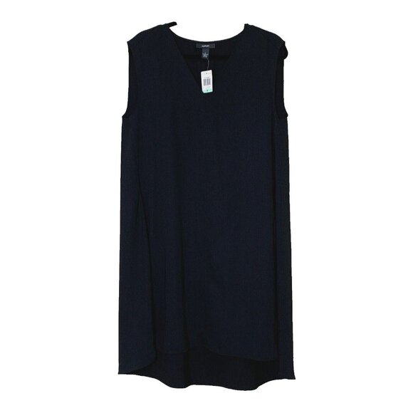 Alfani Women's Oversized High Low Shift Dress Flowy Pockets Size 8 Black NWT $90 - Picture 1 of 11